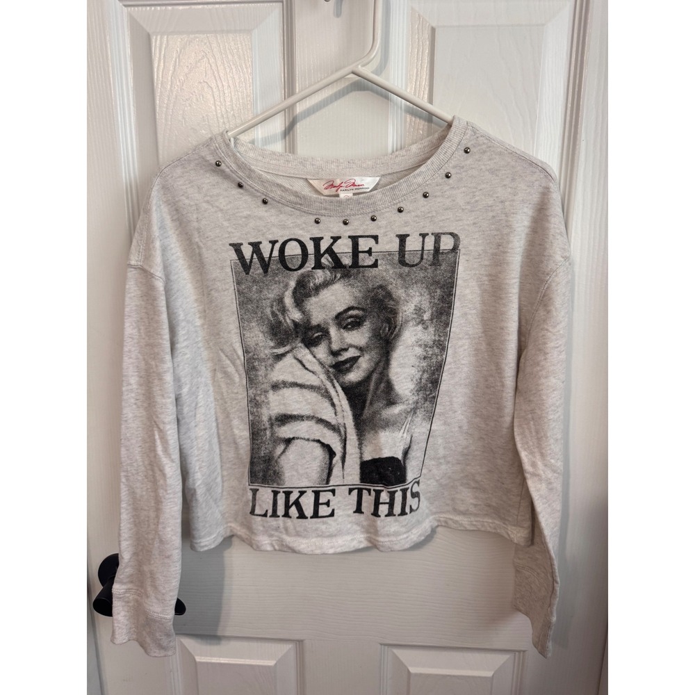 Marilyn Monroe Woke Up Like This Cropped Sweatshirt Small